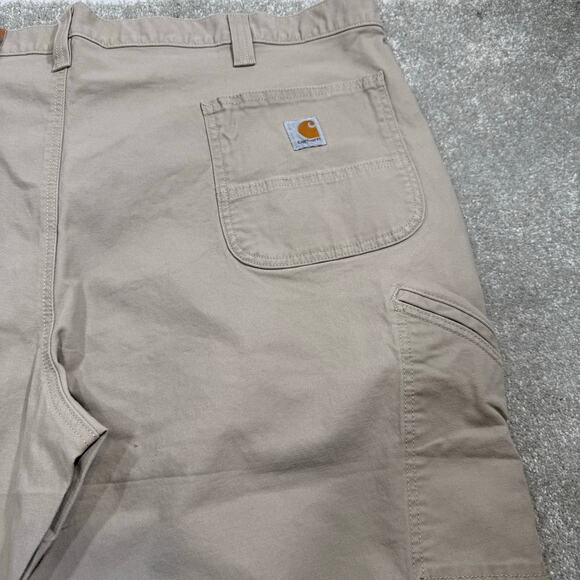Carhartt NWT Rugged Flex Relaxed Fit Canvas Work Pants Khaki Mens 48x30 Workwear - Picture 4 of 15